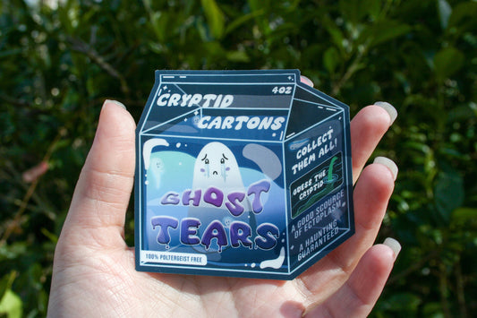 Ghost Cryptid Milk Carton Eco-Sticker