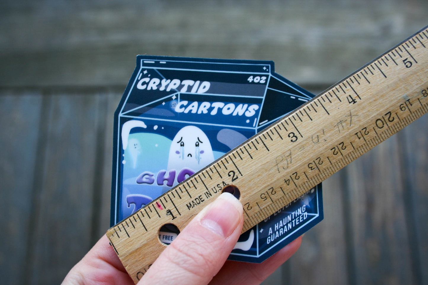 Ghost Cryptid Milk Carton Eco-Sticker