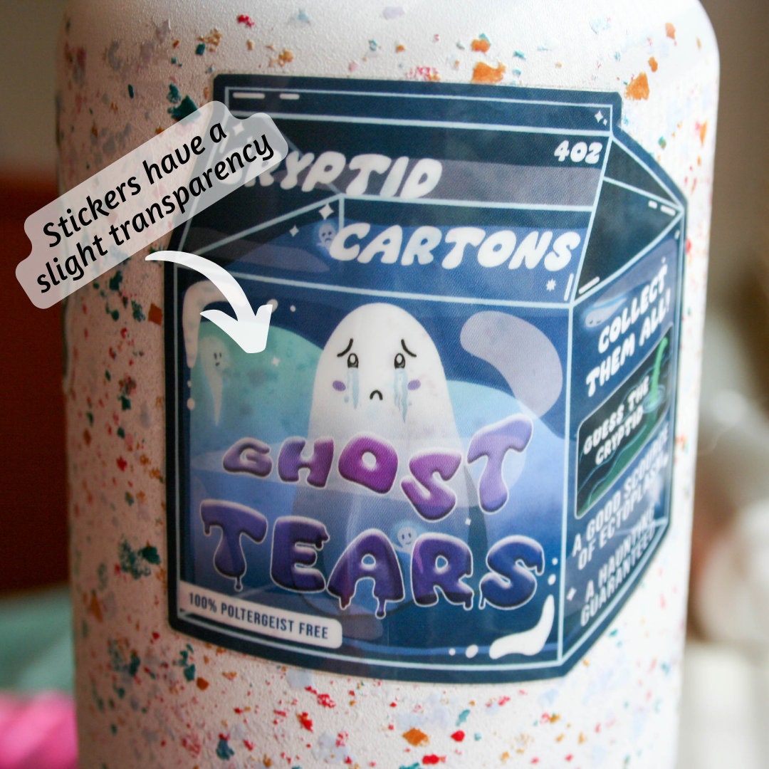 Ghost Cryptid Milk Carton Eco-Sticker