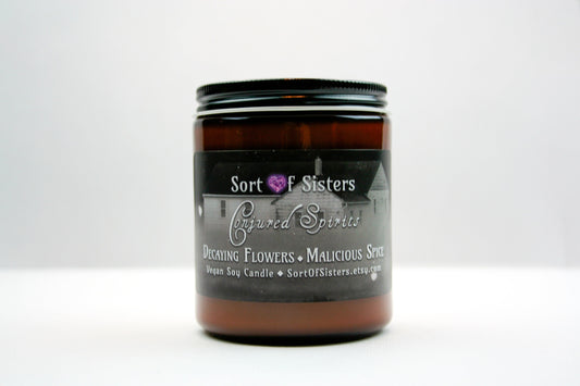 Conjured Spirits Candle w/ Dried Roses